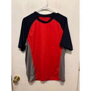 NEW Lands End Mens Large 42-44 Colorblock Swim Surf Rash Guard Shirt